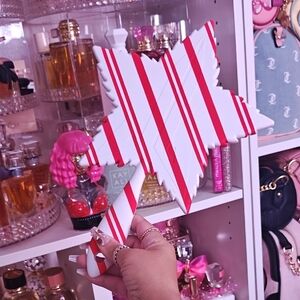 Jeffree Star Handheld Mirror In Candy Cane Stripes